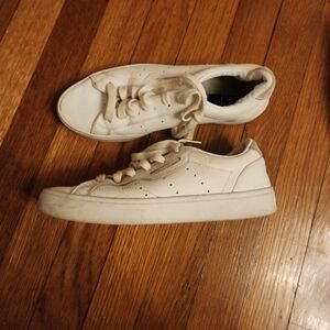 Adidas White Leather Sneakers
